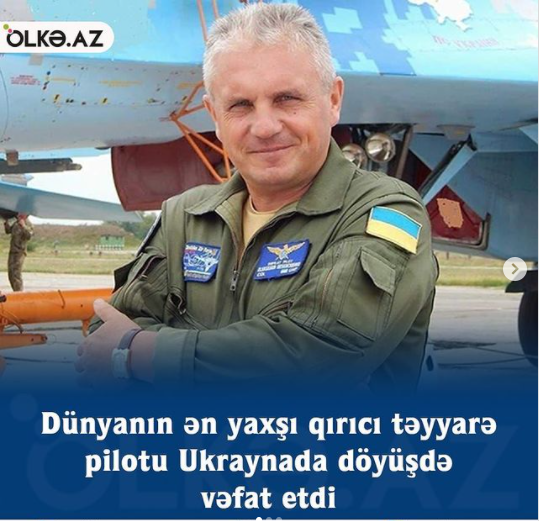 Dünyanın ən yaxşı hərbi pilotu Ukraynada vuruldu - FOTO