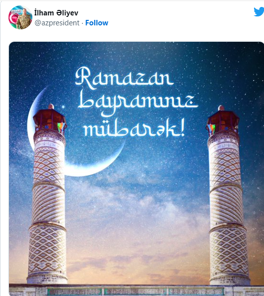 Prezident İlham Əliyev Ramazan bayramı münasibətilə paylaşım edib – FOTO