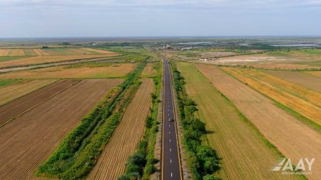 M3 magistralının Biləsuvar rayonundan keçən 10 km-lik hissəsi təmir olunub VİDEO/FOTO