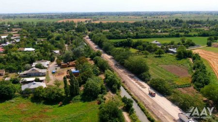 Beyləqanda 36 km-lik avtomobil yolunun tikintisi davam edir VİDEO/FOTO