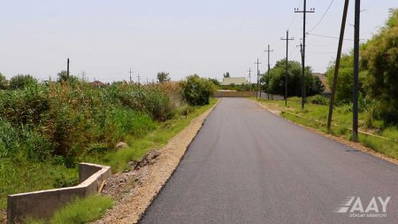 Salyan rayonunda 33 km uzunluğa malik yollar yenidən qurulur VİDEO/FOTO