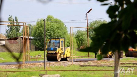 Salyan rayonunda 33 km uzunluğa malik yollar yenidən qurulur VİDEO/FOTO