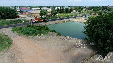 Salyan rayonunda 33 km uzunluğa malik yollar yenidən qurulur VİDEO/FOTO