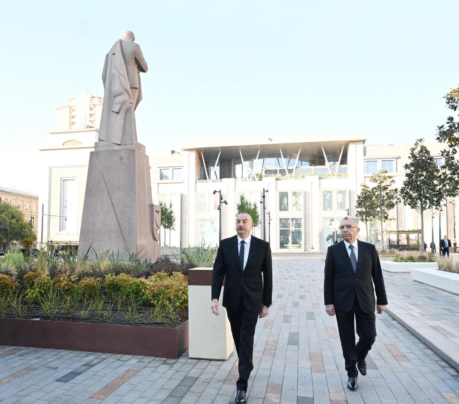 Prezident “28 May”da aparılan abadlıq işləri ilə tanış oldu